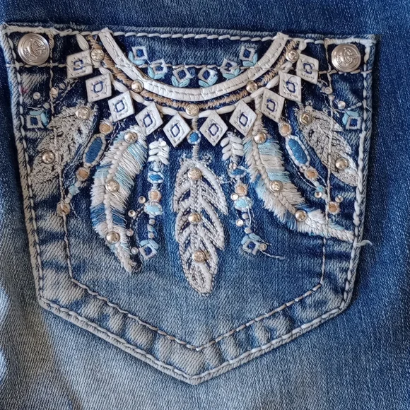 Grace in LA rhinestone bling jeans - Picture 3 of 10